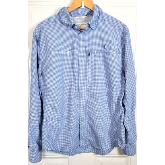 Coolibar Mens Sun Protection Button Down Long Sleeve Shirt Size M SPF 50+ - Picture 1 of 7